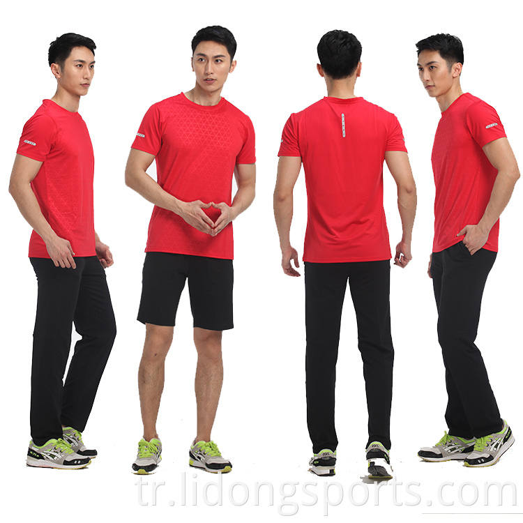 Guanghzou Üreticisi Sport Unisex Hızlı Kuru T-Shirt Sport Fit Boş Gömlek